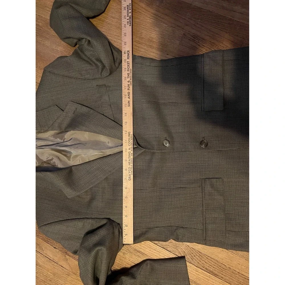 Lauren Ralph Lauren Pure New Wool Blazer Olive Brown Check Sport Coat Canada 42R